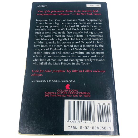 The Daughter of Time by Josephine Tey First Collier Books Edition 1988 Mystery - Picture 2 of 9